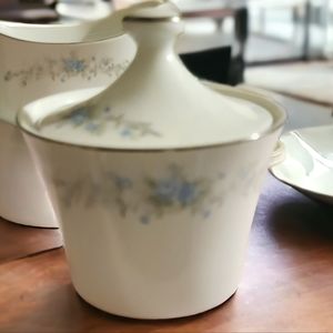 Vintage Royal court blue fantasy sugar bowl